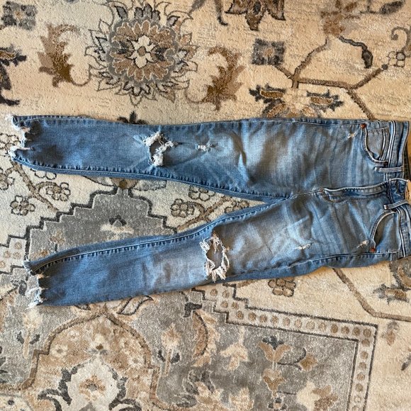 0S/25 Abercrombie & Fitch High Rise Super Skinny Ankle Jeans - Picture 3 of 4